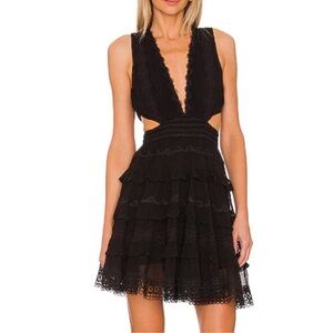 Rococo Sand Short Dress in Black Size S‎